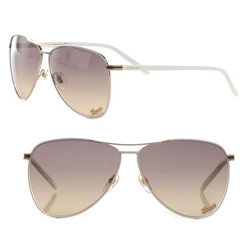 white gucci aviators womens|authentic gucci sunglasses unisex.